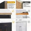 Armoire de rangement pour meuble-lavabo de salle de bain avec portes à fermeture douce et tiroirs sans lavabo-122478129