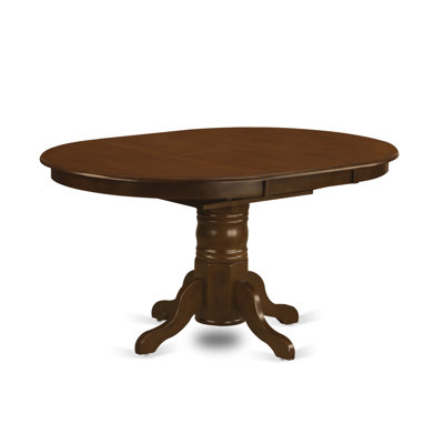 Kenley Dining Room Table - an Oval Solid Wood Table Top with Butterfly Leaf & Pedestal Base, Espresso