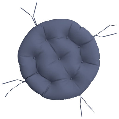  Round Cushion Navy Blue 23.6"X4.3" Oxford Fabric