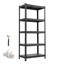 Étagère de rangement à 5 niveaux réglables, capacité de 907 kg (2000 lb), robuste, pour garage, entrepôt, sous-sol ou cuisine. Dimensions : 80 cm (31,5 po) L x 45,7 cm (17,99 po) P x 183 cm (72,05 po) H.