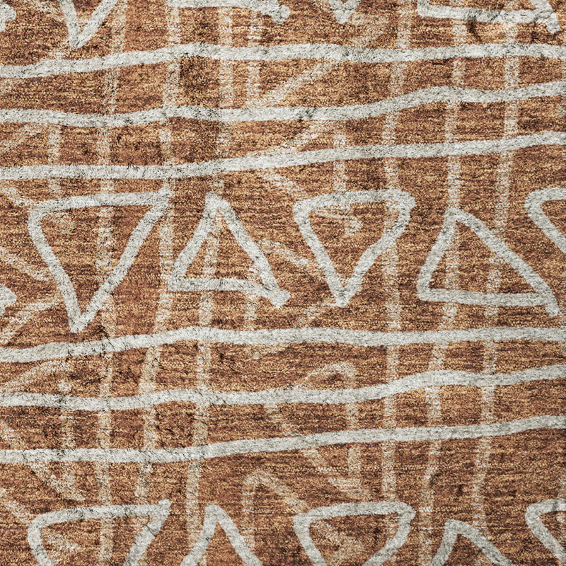 Tapis bohème Dream Shag ADS730 lavable à la machine de qualité supérieure, Terra Cotta, 5' x 7'6"