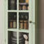 Buffet minimalisme avec portes en verre et double tiroir-1640086078