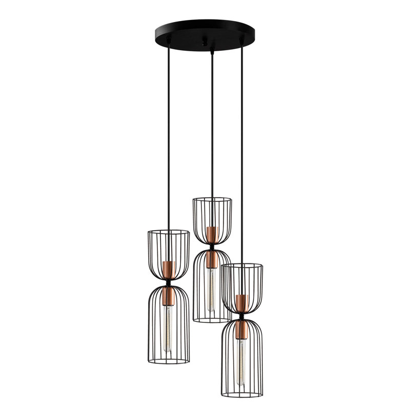 Lustre cylindrique à 3 lumières Sanez