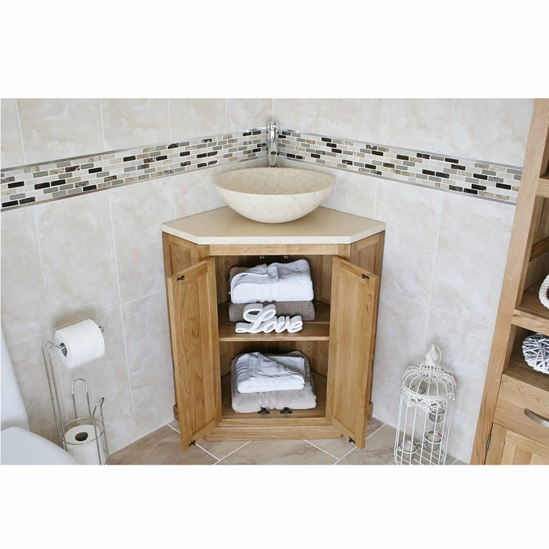 Decamp 550mm Single Bathroom Vanity with Vessel Stone Basin