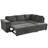 L Shaped Grey With Pull Out Bed And Functional Feature Concealed Storage Spaces