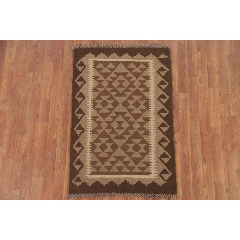 Reversible Wool Kilim Oriental Area Rug 3x4