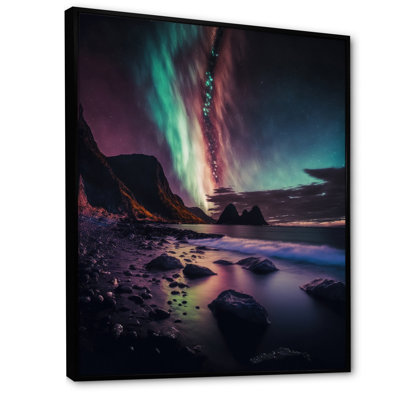 «Northern Lights Reflection On The Water I», reproduction sur toile