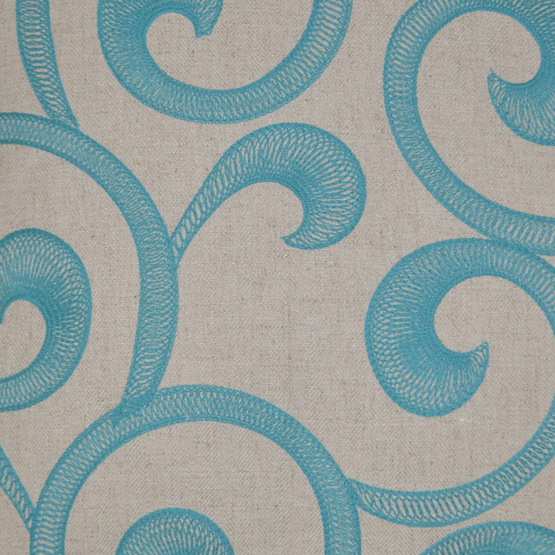 Hampton Scroll Damask Throw Pillow, 24"H x 24"W