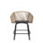 Set Of 2 Outdoor Patio Barstool, All Weather Rattan Bar Chair With Armrests And Backrest, PE Wicker