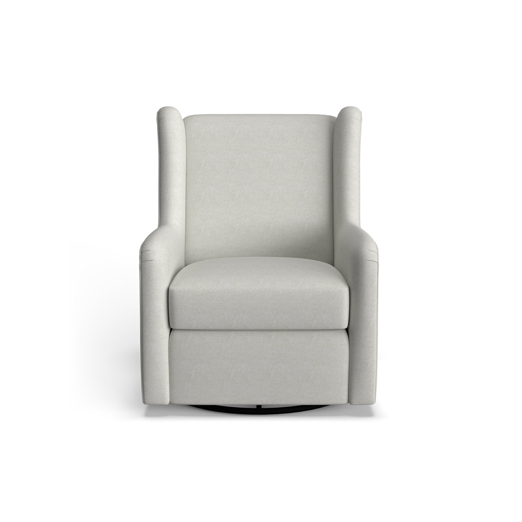 Upholstered Swivel Glider, Snow Ivory Performance