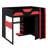 Multifunctional Wooden Loft Bed Featuring Desk, Wardrobe, Shelves, USB & RGB Lighting-1407355983
