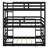 Triple-Decker Detachable Bunk Bed With Integrated Safety Ladders & Guardrails-1178644907