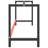 VidaXL Work Bench Frame Matte Black and Matte Red 70.9" x 22.4" x 31.1" Metal