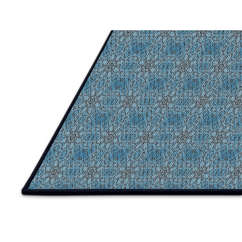 Tapis de zone bleue à motifs, Rectangle 2 pi x 4 pi