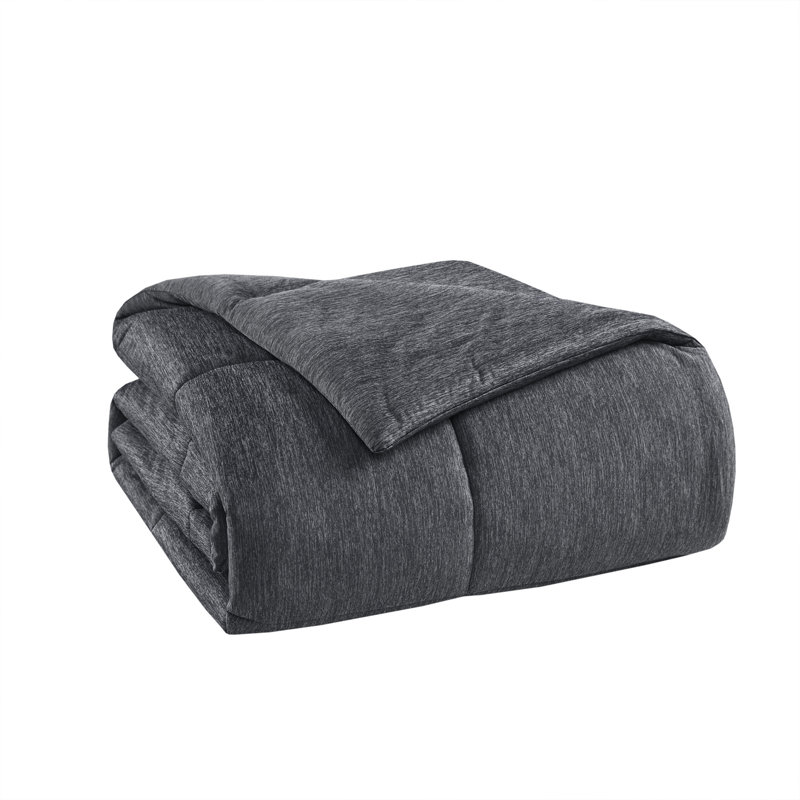 Sleep Philosophy Jersey Knit Down Alternative Comforter, King/Cal King Comforter, Black