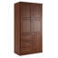 Armoire-penderie 100% en bois massif à 2 portes Metro avec tiroirs, tablettes et tringle - armoire de rangement pour vêtements autoportante-2123376715