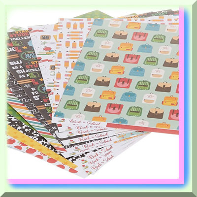 School Essentials Kit - 12 Double-Sided Patterned Papers