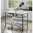 Freyja  White Cultured Marble Top & Gray Finish Kitchen Island(No Include Stool)