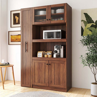 Farmhouse Storage Cabinet with 4 Doors,Pantry Organizers for Kitchen