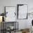 Canvas Abstract White Framed Wall Art with Black Frame Set