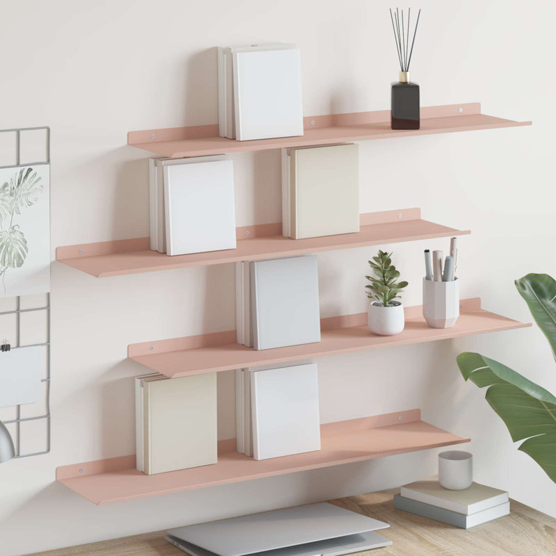 Steel Floating Shelf, Pink