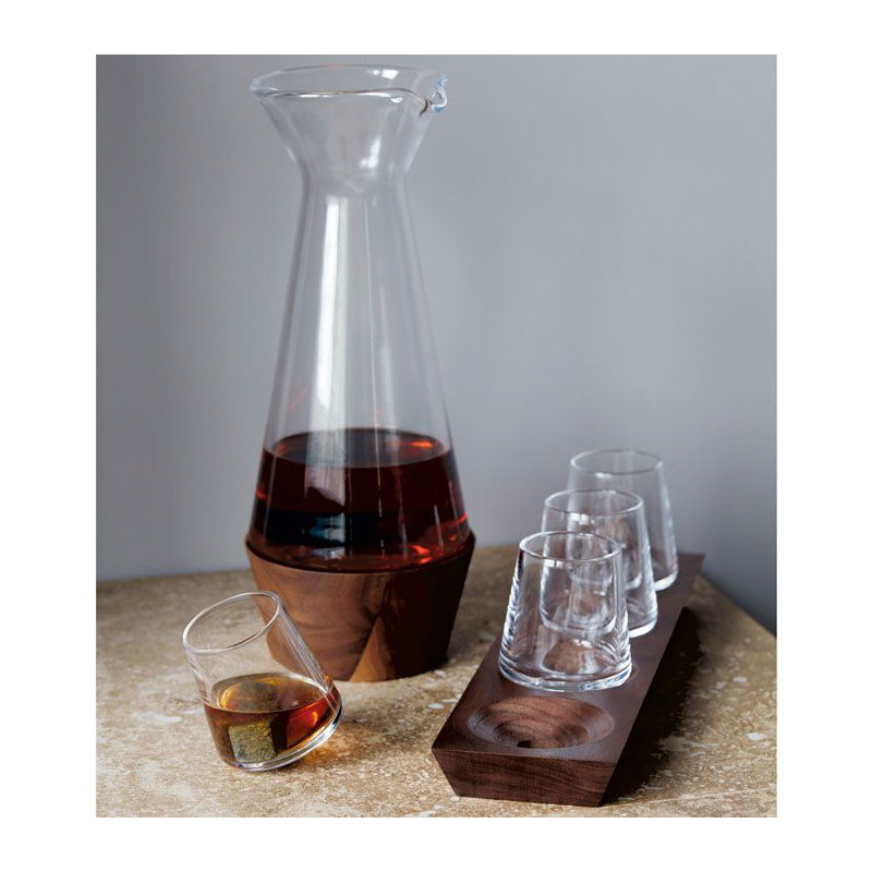 Ludlow Whiskey Set with Wood Base