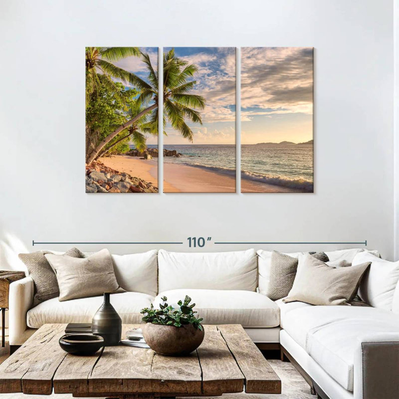 Gillard Golden Sunset Palms, H 48 po x l 74 po