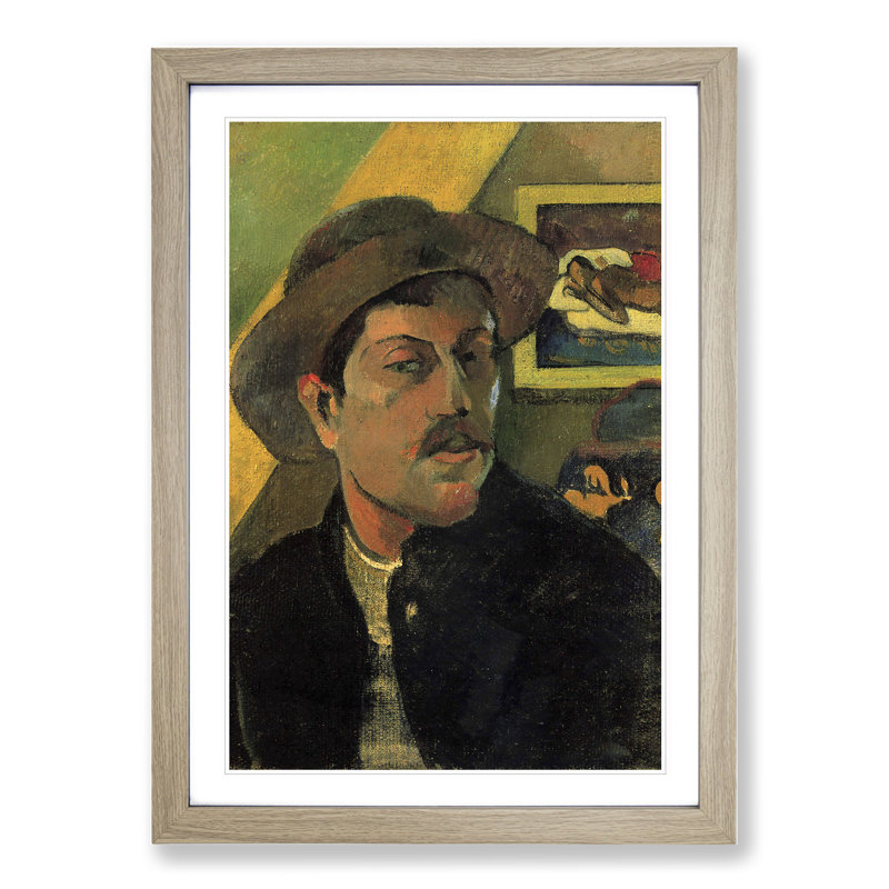 Self Portrait by Paul Gauguin - Picture Frame Painting, 48cm H x 36cm W x 2cm D, Oak Framed