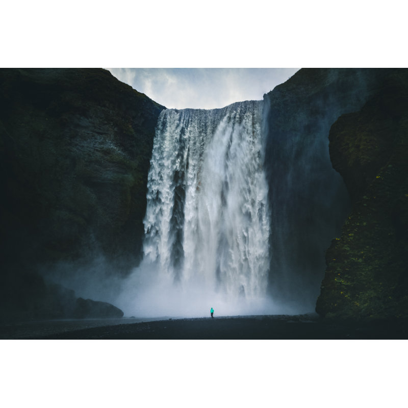 Skogafoss Waterfall In Iceland - Wrapped Canvas Print, 30cm H x 46cm W