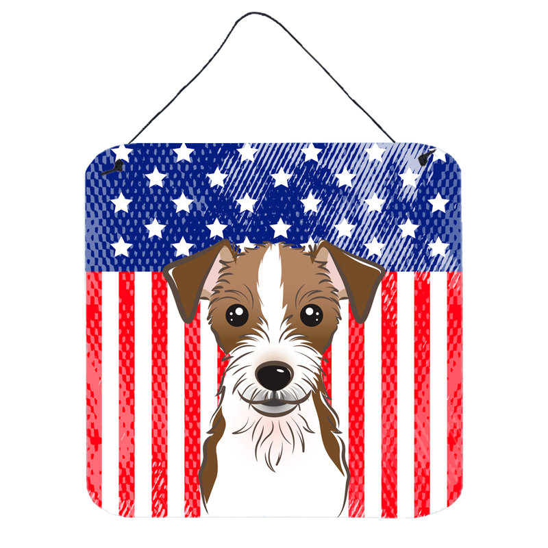 Landscape & Nature Wall Decor on Metal, Dark Brown Jack Russell Terrier