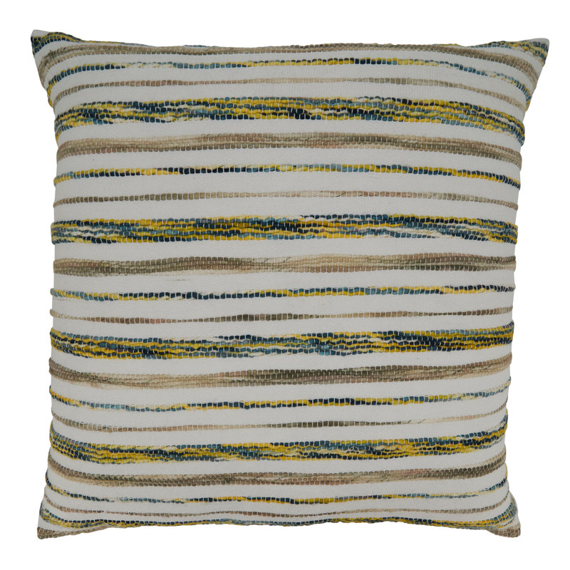 Laurentia Collection Striped Cotton Throw Pillow, Down
