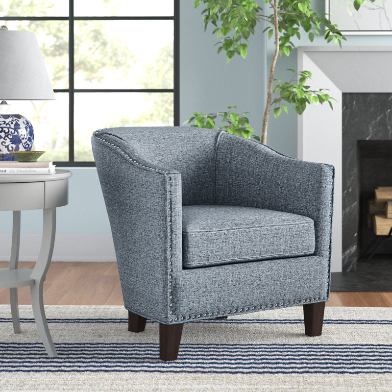 Fauteuil demi-tonneau Fremont, Bleu ardoise