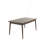 Contemporary Walnut Finish Dining  Solid Wood Rectangle Table Melamine MDF