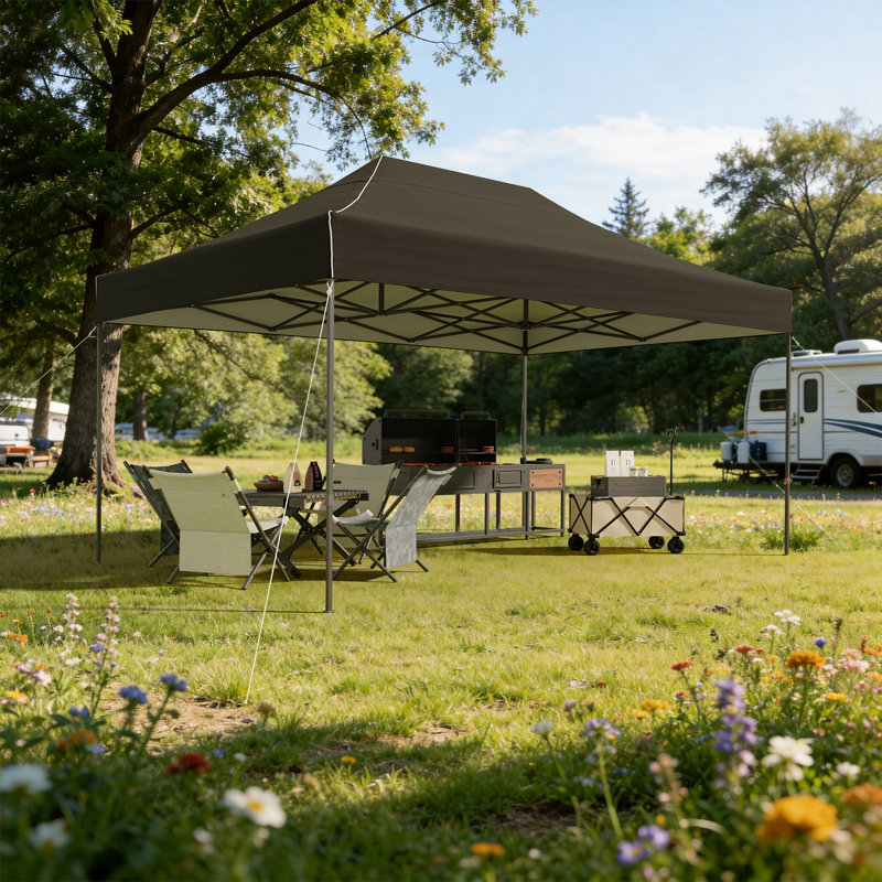 Canopy Tent, Heavy Duty Pop up Canopy, Black, 15 ft x 10 ft