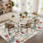 Large Machine Washable Rug Ultra-Soft Farmhouse Floral Living Room Rug, Non-Slip Foldable Print Accent Carpet for Dining Room, Bedroom, Beige-68328339
