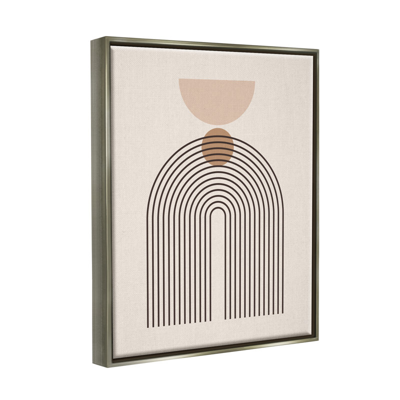 «Ivy Bronx Boho Cream Shapes», art mural encadré par LSR Design Studio, H 31 po x l 25 po x P 1,7 po