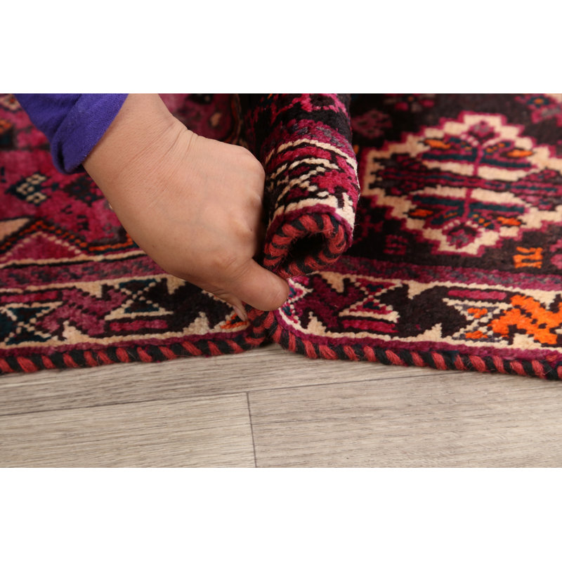 Tapis décoratif en laine de conception unique noué à la main des années 1980 Abadeh Rose 3 pi 6 po x 5 pi 4 po