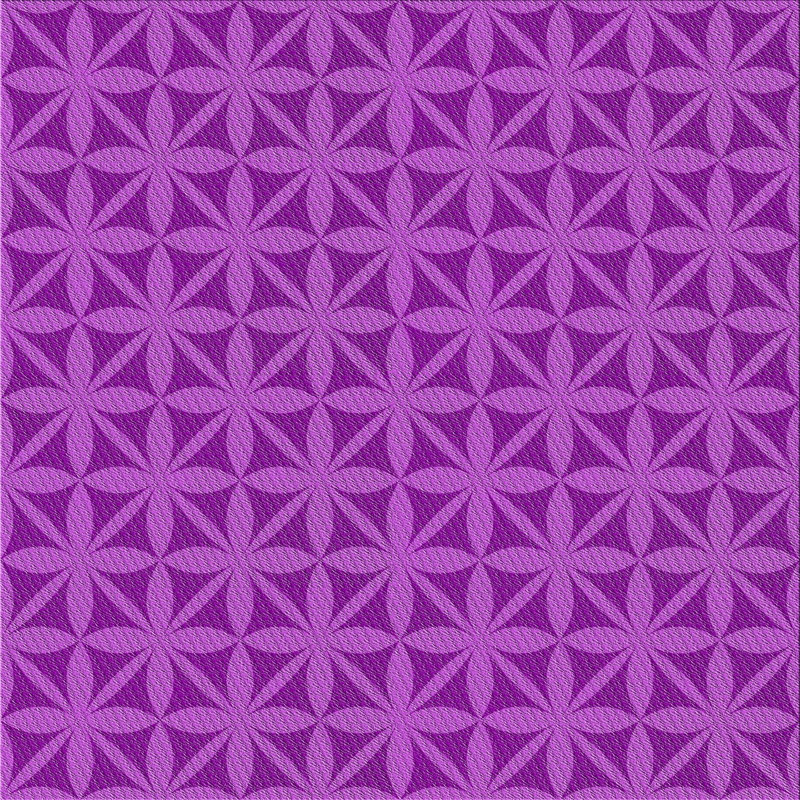 Tapis mauve à motif floral, Carré 5 pi
