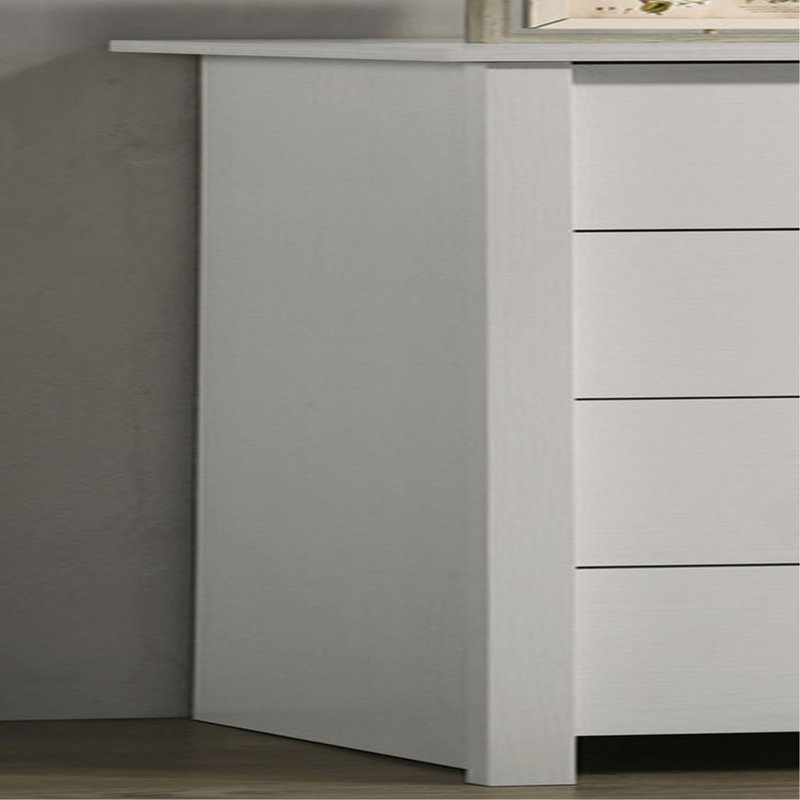 Commode 4 tiroirs avec poignées l 32 ", Blanc
