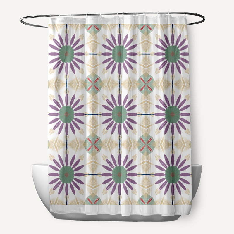 Friedman Floral Shower Curtain, Green