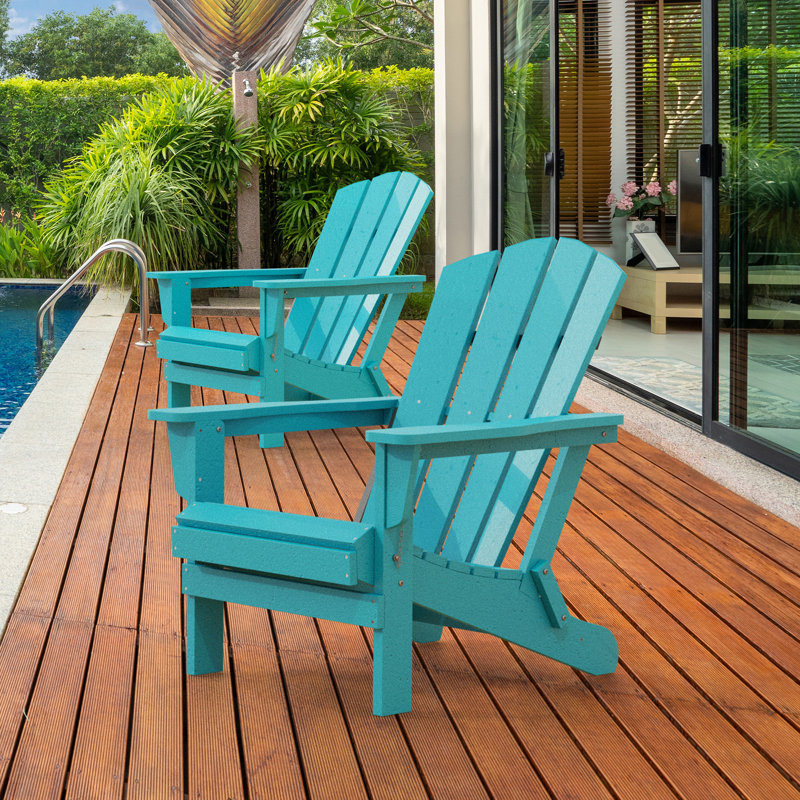 Chaise Adirondack pliante en plastique / résine Delman, Tiffany