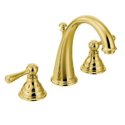 Ensemble de garniture de robinet de salle de bain à deux poignées Moen Kingsley, valve requise