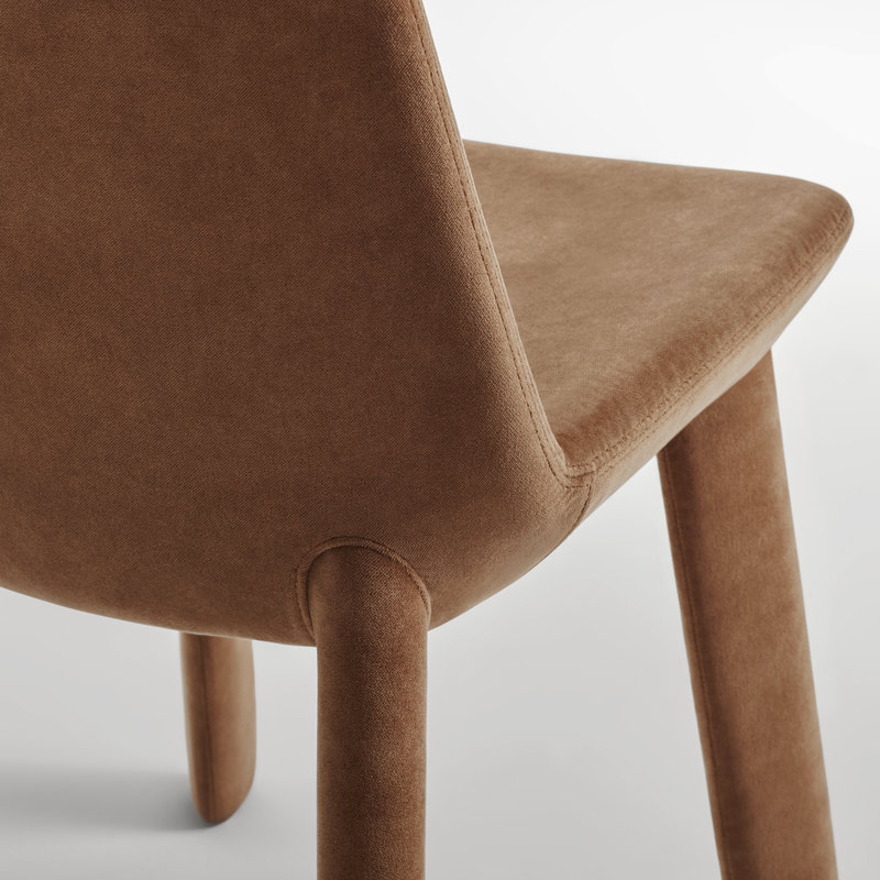 Neat Upholstered Dining Chair, Copper Velvet