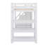 Lit mezzanine avec tablettes intégrées, escalier de rangement, garde-robe compacte et éclairage à DEL-2095695440