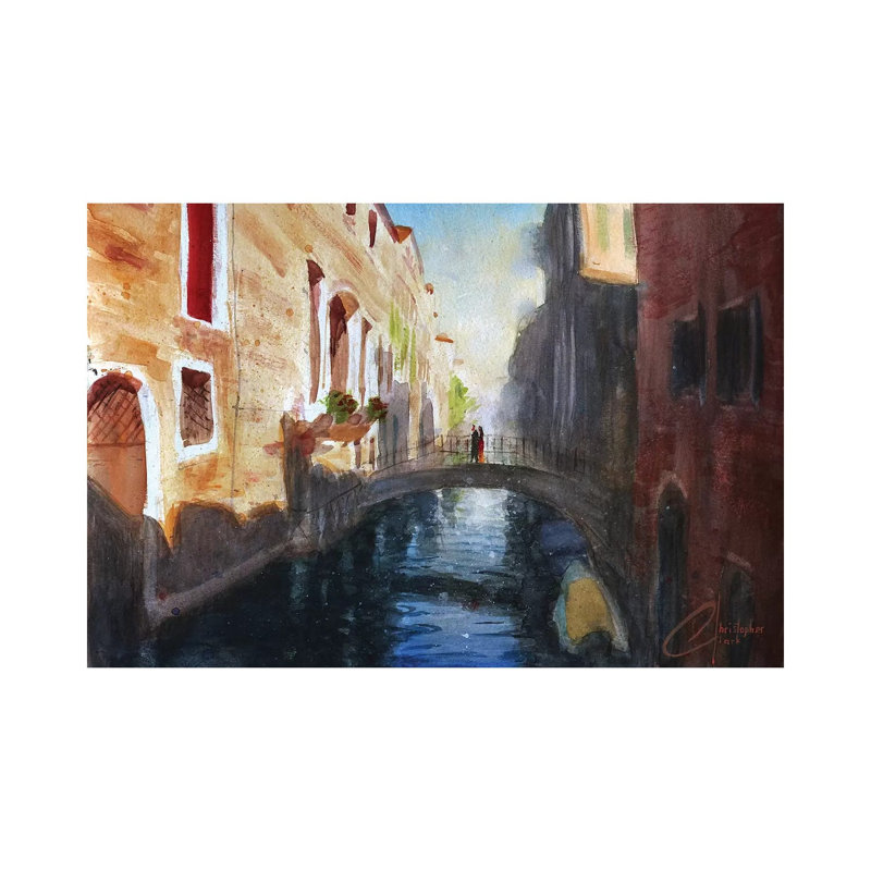 Venice, Italy - Romance by Christopher Clark - Floater Frame Gallery-Wrapped Canvas Giclée on Canvas, 20.32 cm H x 30.48 cm W