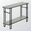 Table d'appoint à 2 niveaux avec finition en bois gris Adler