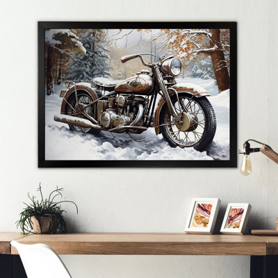 «War Rustic War Bike In Winter», reproduction sur toile