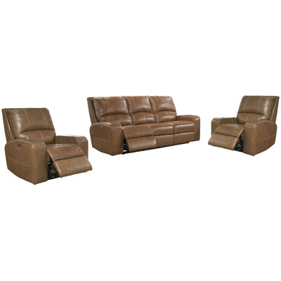 Mikey Power Reclining Sofa And Two Recliners