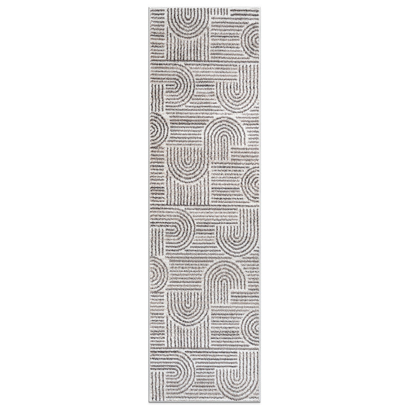 Rambo Bohemian Stripe Arch Design Area Rug, Runner 2' x 7'