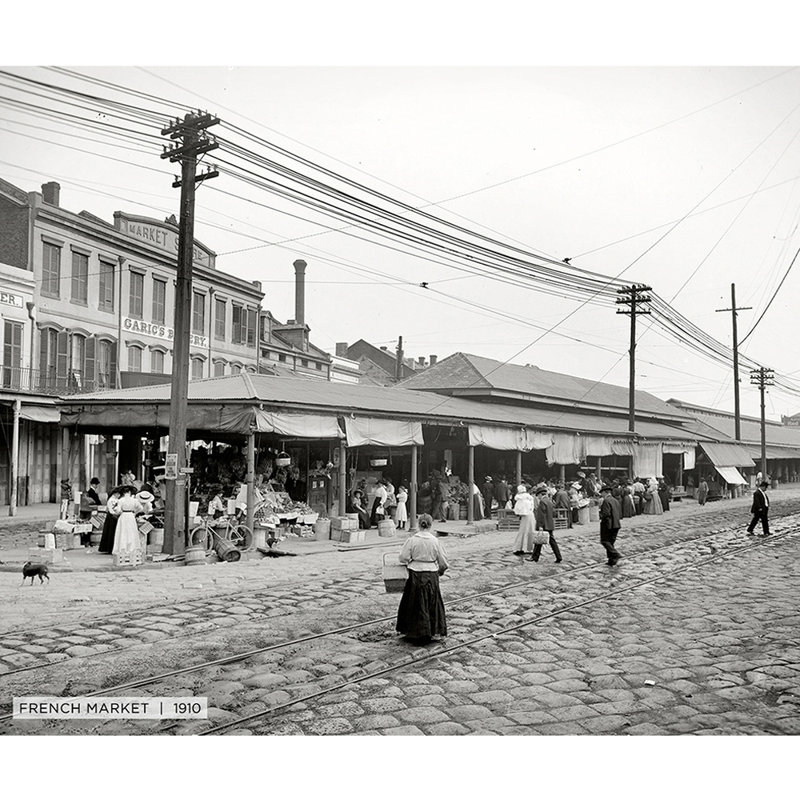 «French Market, Historic New Orleans», reproduction de photo sur toile tendue, H 30 po x l 40 po x 1,5 po